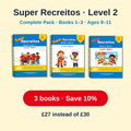 Super Recreitos Level 2 Complete Pack – Books 1–3 (spiral-bound)