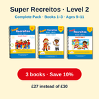 Super Recreitos Level 2 Complete Pack – Books 1–3 (spiral-bound)