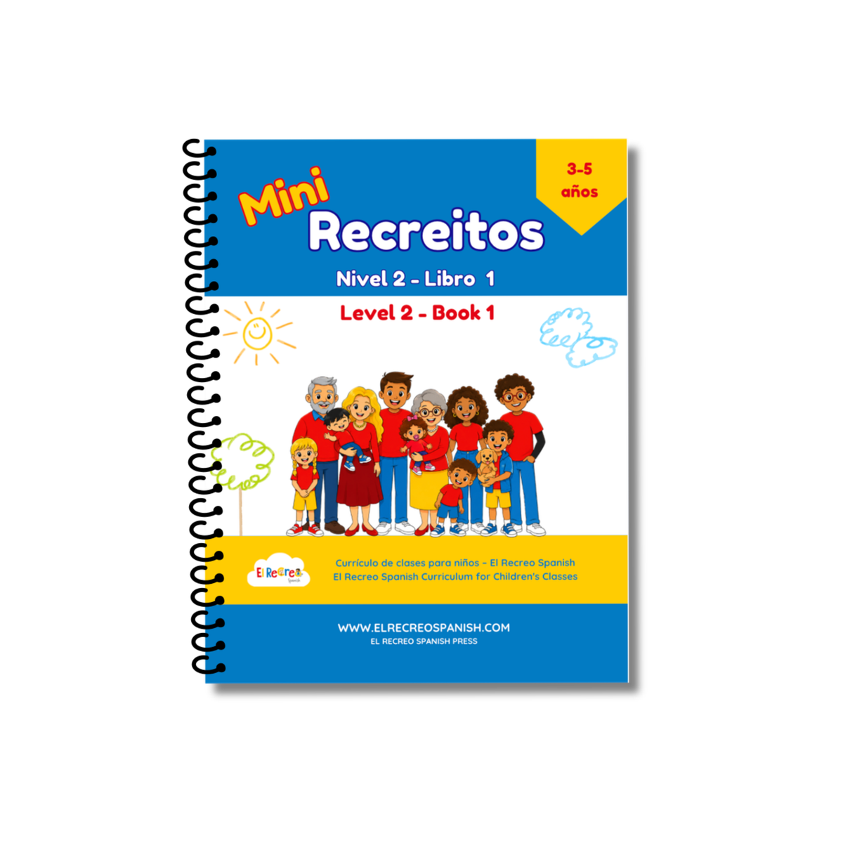 Mini Recreitos Level 2 Book 1 cover (spiral-bound)