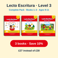 Lecto Escritura Level 3 Complete Pack – Books 1–3 (spiral-bound)