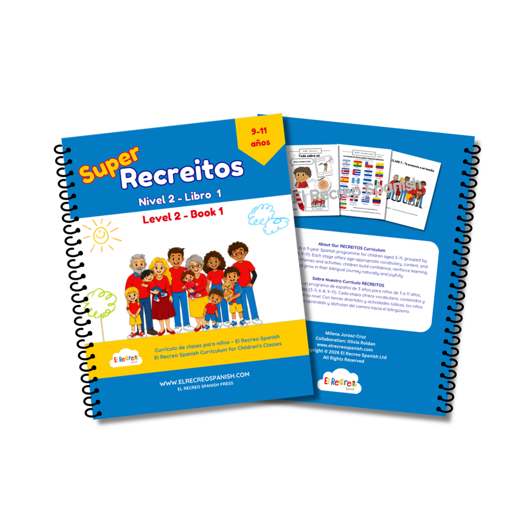 Super Recreitos Level 2 Book 1 – front and back