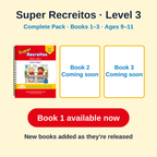 Super Recreitos Level 3 – the full kit (Books 2 and 3 coming soon)