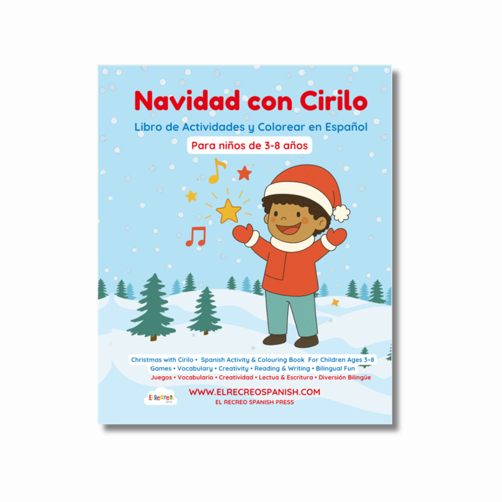 Navidad con Cirilo – Spanish Christmas activity and colouring book cover