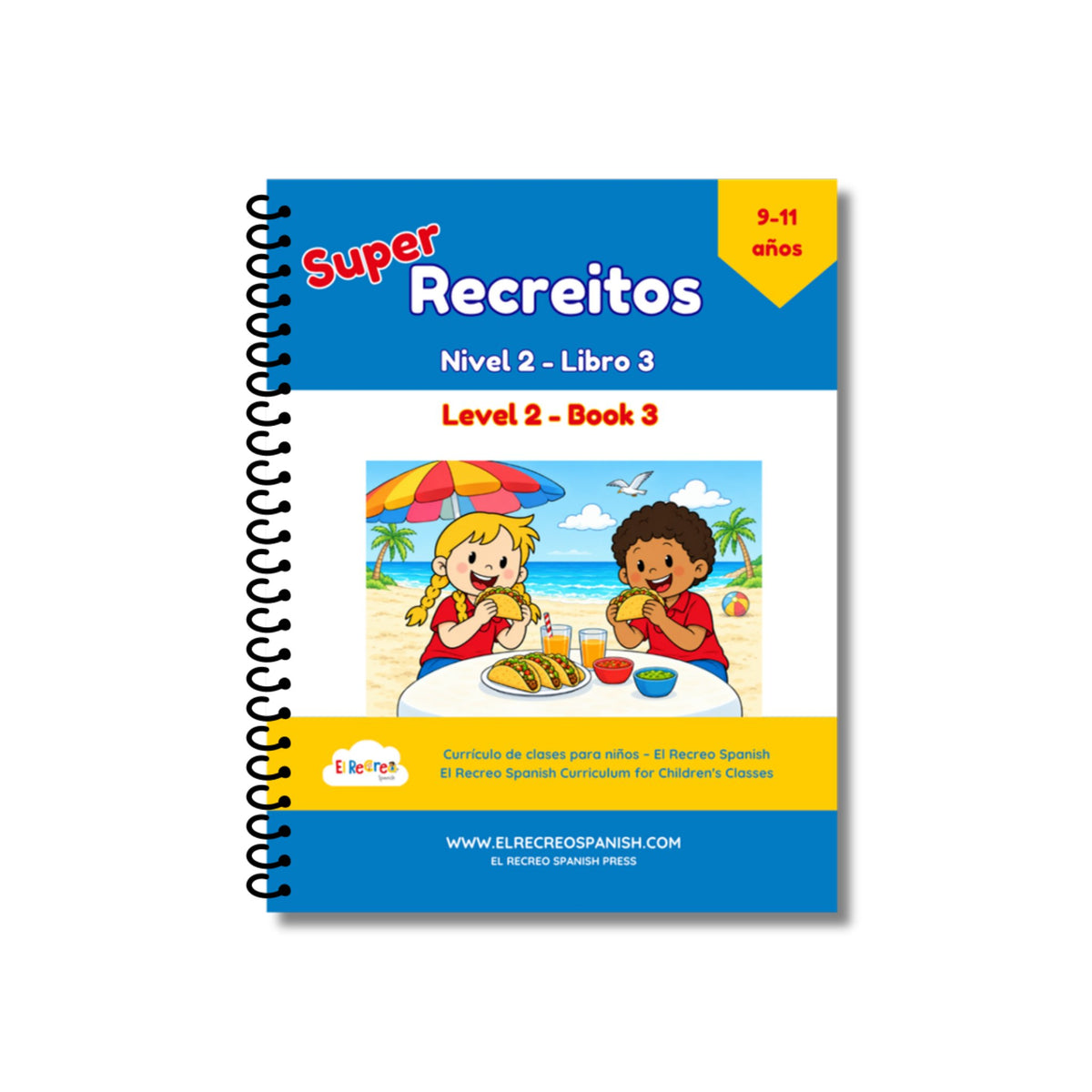 Super Recreitos Level 2 Book 3 cover (spiral-bound)