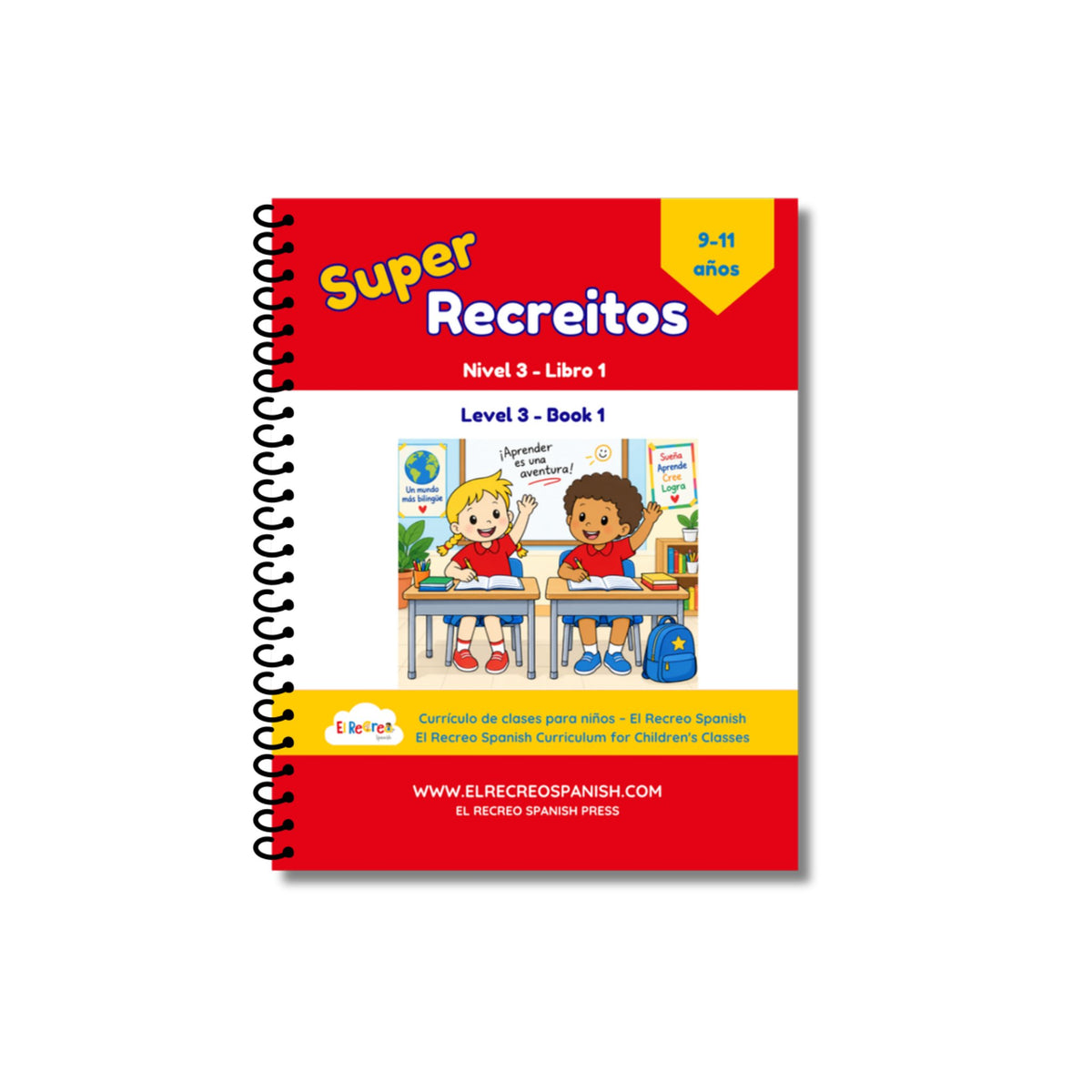 Super Recreitos Level 3 Book 1 cover (spiral-bound)