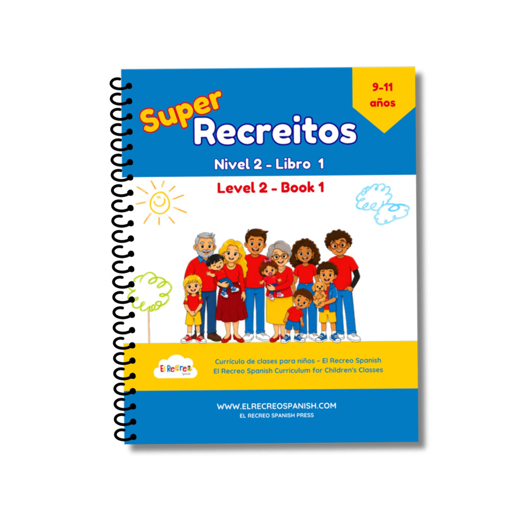Super Recreitos Level 2 Book 1 cover (spiral-bound)